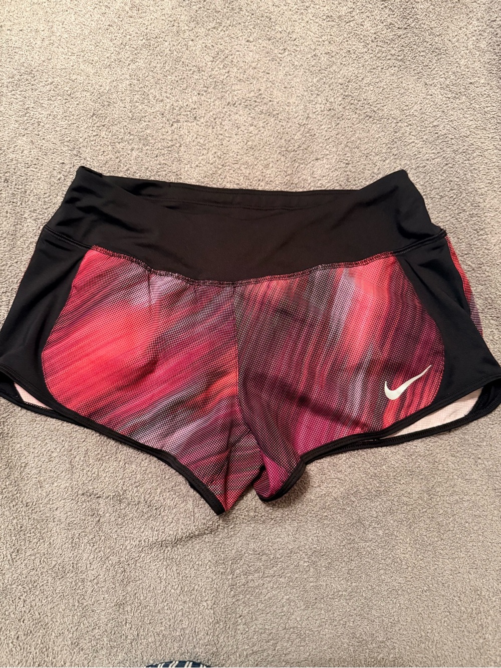 Nike Women's Multicolor Pink-Red Athletic Running Shorts